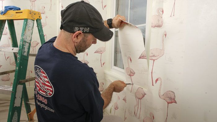 Professional wallpaper installation by Surface Loom Salisbury Mills